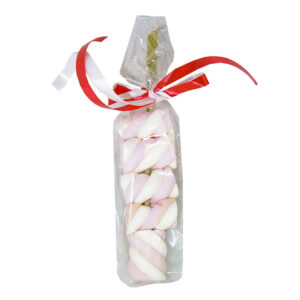 Καλαμάκι Marshmallows Ροζ Λευκό twist (Χωρίς Γλουτένη) 30 gr Συσκευασία